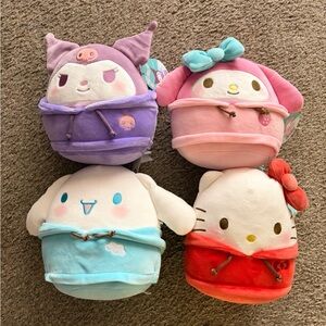 Sanrio hello kitty my melody Kuromi cinnamoroll Squishmallow hoodie plush bundle